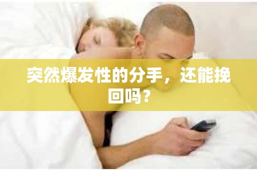 突然爆发性的分手,还能挽回吗? 突然爆发性的分手,还能挽回吗?