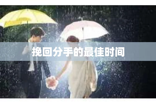 挽回分手的最佳时间