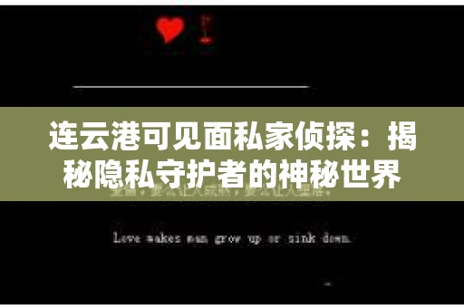 连云港可见面私家侦探：揭秘隐私守护者的神秘世界