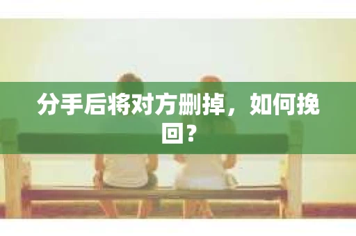 分手后将对方删掉，如何挽回？