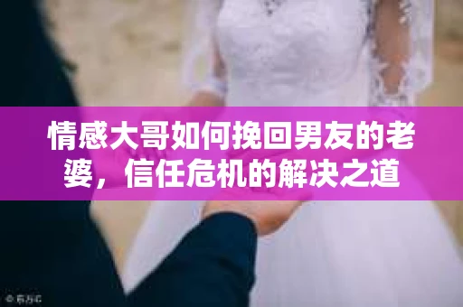情感大哥如何挽回男友的老婆，信任危机的解决之道