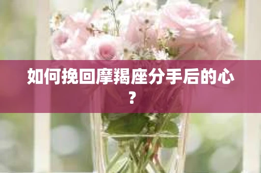 如何挽回摩羯座分手后的心？