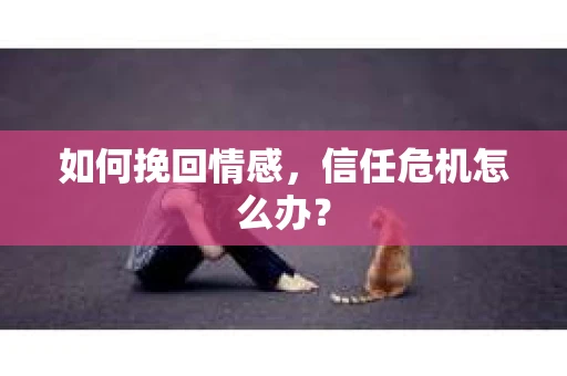 如何挽回情感，信任危机怎么办？