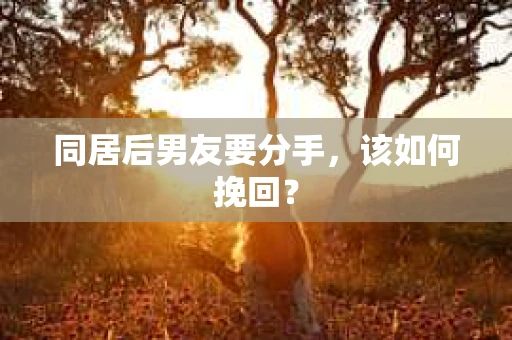 同居后男友要分手，该如何挽回？